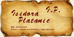 Isidora Platanić vizit kartica